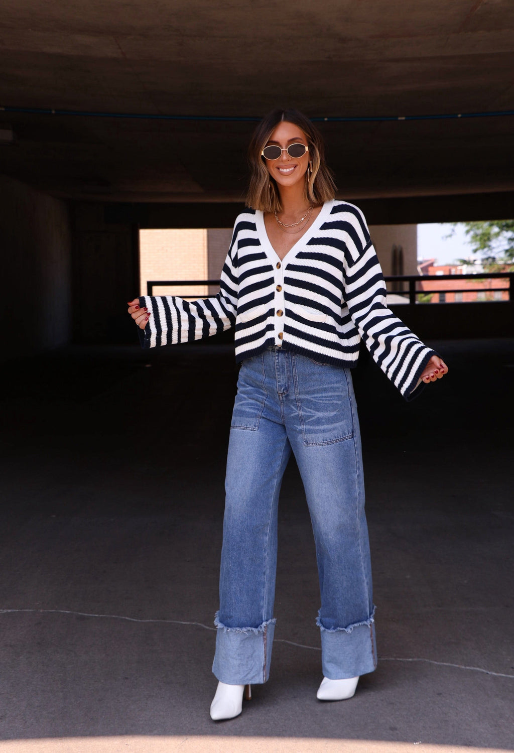 Newport Striped Cardigan