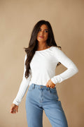 Neutral Muse Ribbed Top