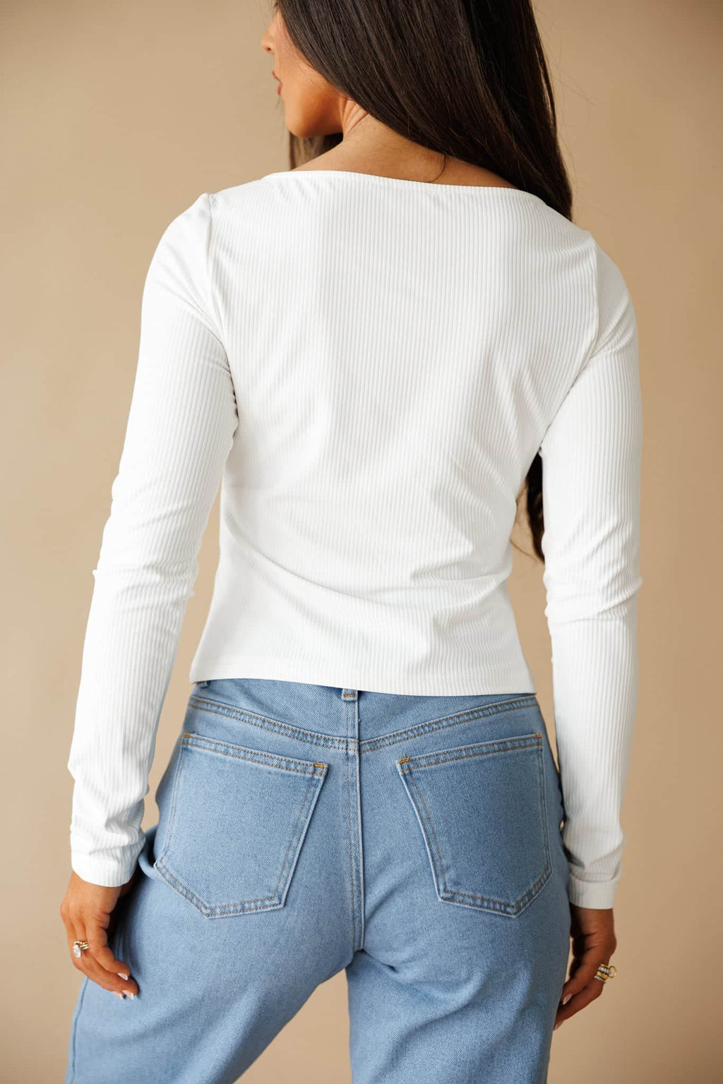 Neutral Muse Ribbed Top